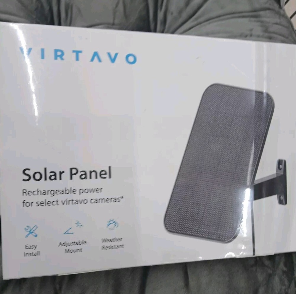VIRTAVO Solar Panel Compatible with VIRTAVO Cam Waterproof Solar Charger