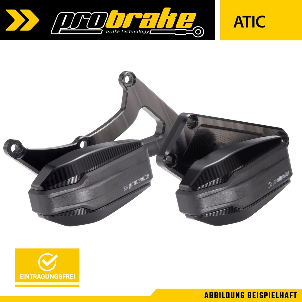 Crash pads ATIC black for Aprilia RX 125 (21-) KT