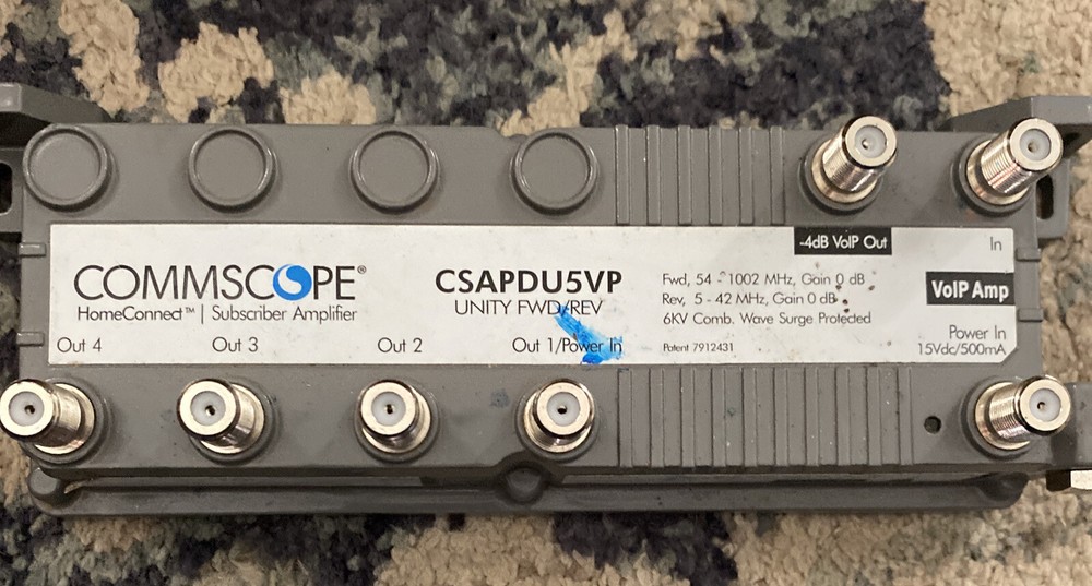 Commscope HomeConnect Subscriber Internet Signal Amplifier CSAPDU5VP