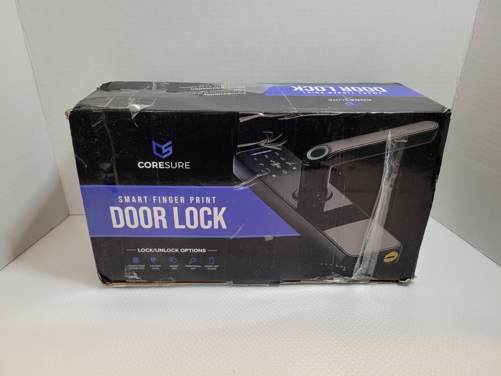 CoreSure Smart Keyless Entry Door Lock Black
