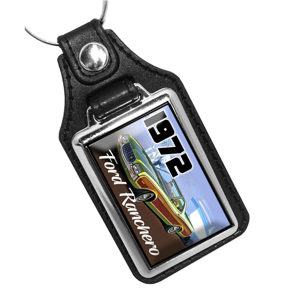 Compatible with 1970's Classic Rancher Pickup Designs Faux Leather Key Ring