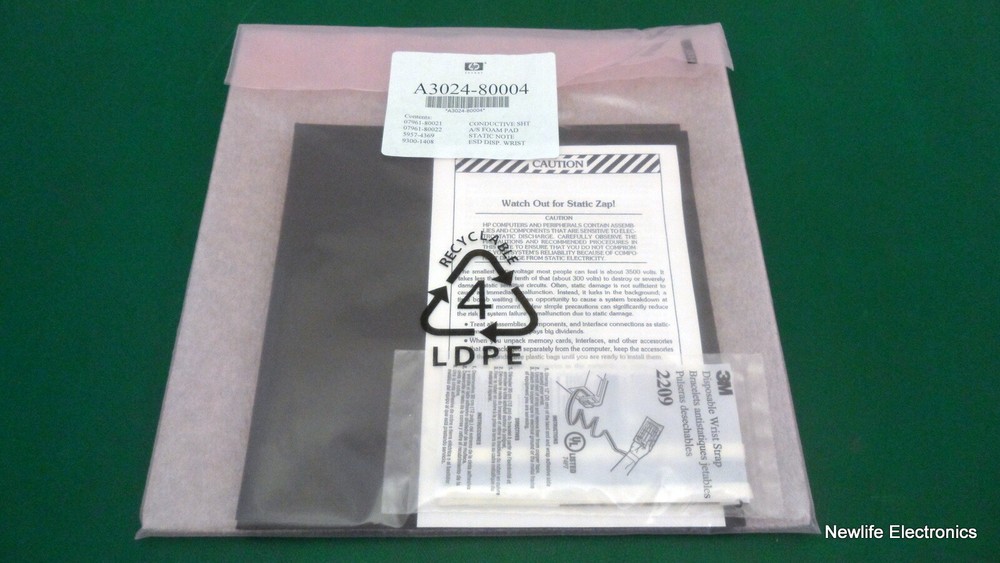 (New) HP A3024-80004 Disposable Electrostatic Discharge (ESD) Kit