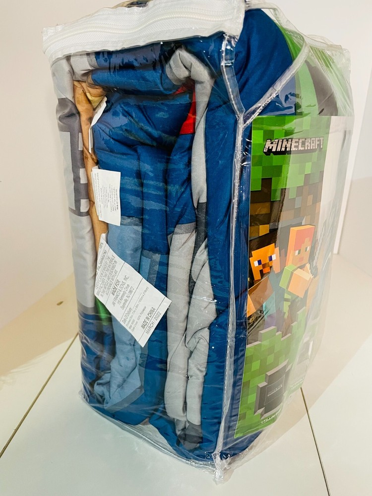 MINECRAFT TWIN/FULL 2 PIECE COMFORTER SET Reversible NEW NEVER OPENED PillowSham