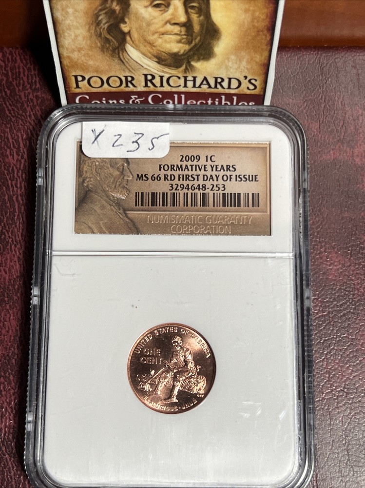 2009 P Lincoln Formative Years Gem. NGC MS66 RD 1st Day Issue. C235