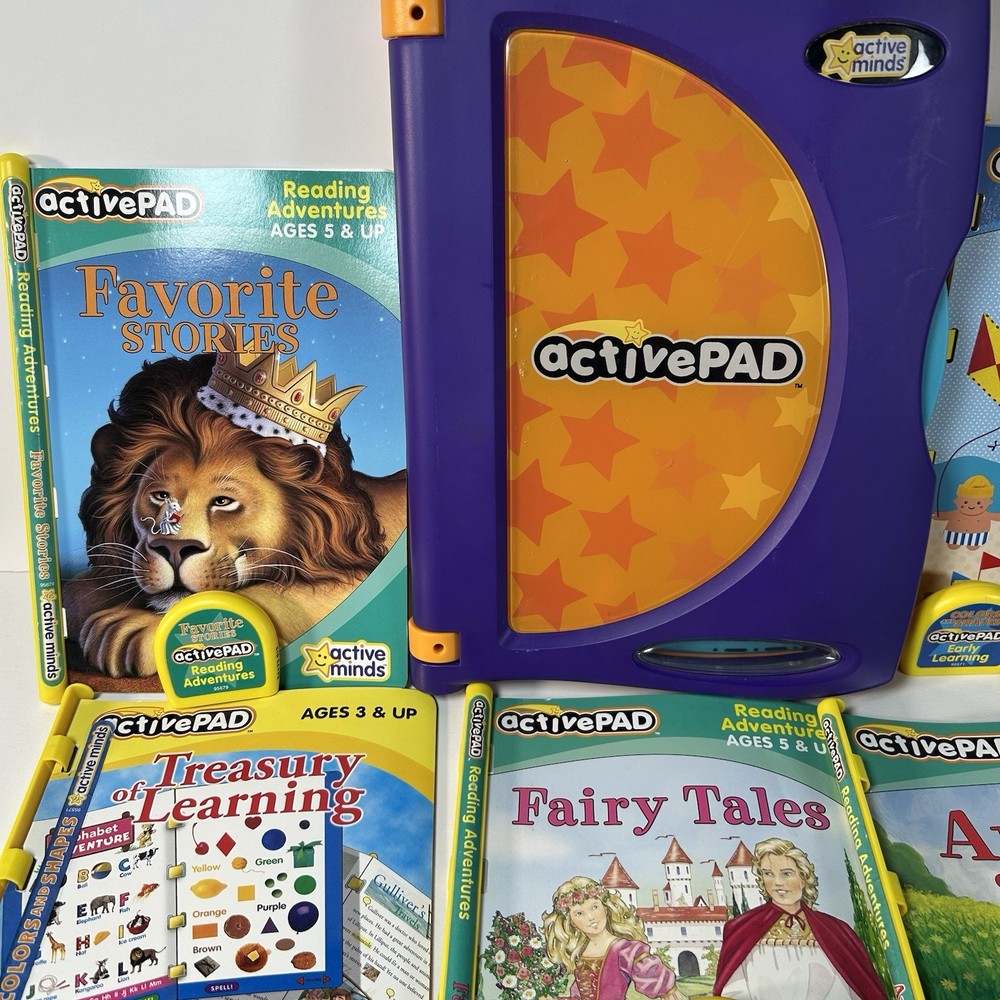 Active Minds ActivePAD (2003) Treasury Of Learning With 8 Book Packs TESTED