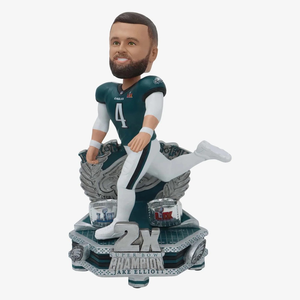 Jake Elliott Philadelphia Eagles 2X Super Bowl Champions Bobblehead NFL