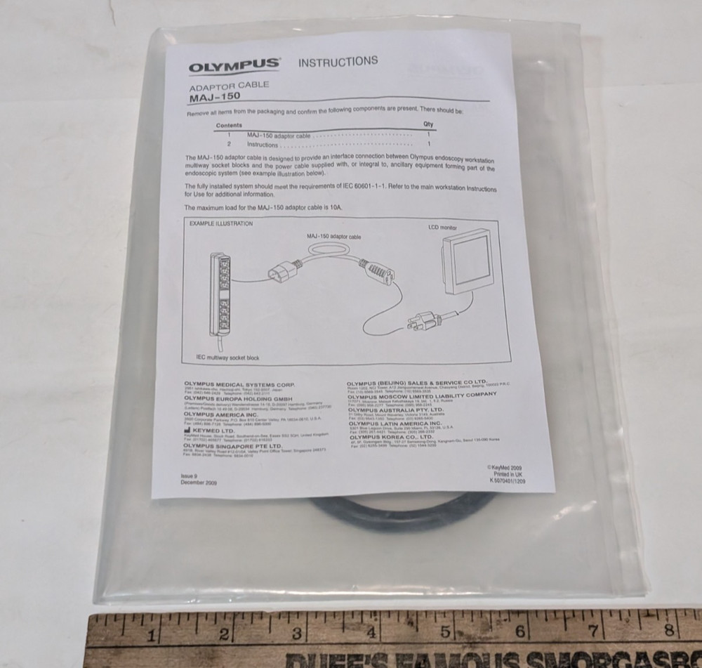 Olympus MAJ-150 Adaptor Cable Interface Connection for Endoscopy Workstation