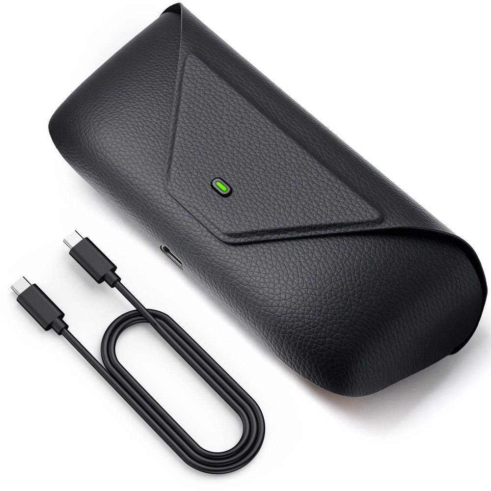 BLIKEJIN Smart AI Glasses Charging Case Compatible with Ray-Ban Meta Black