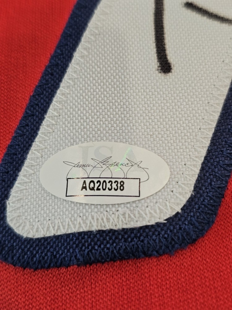 Trea Turner Autographed/Signed Jersey JSA COA Red Custom Jersey