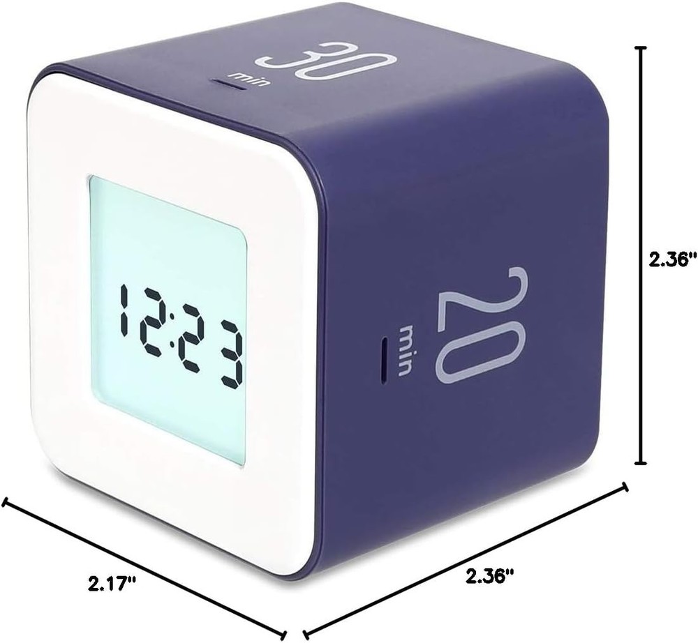 Multi Cube Timer/Rotating Flip Clock Timer Violet, Simple Operation, Digital ...