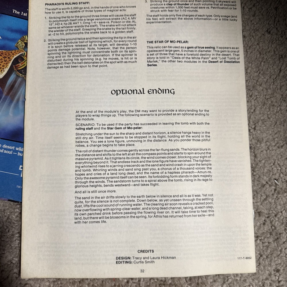 ADVANCED DUNGEONS & DRAGONS Pharaoh 1982 TSR 9052 Module I3
