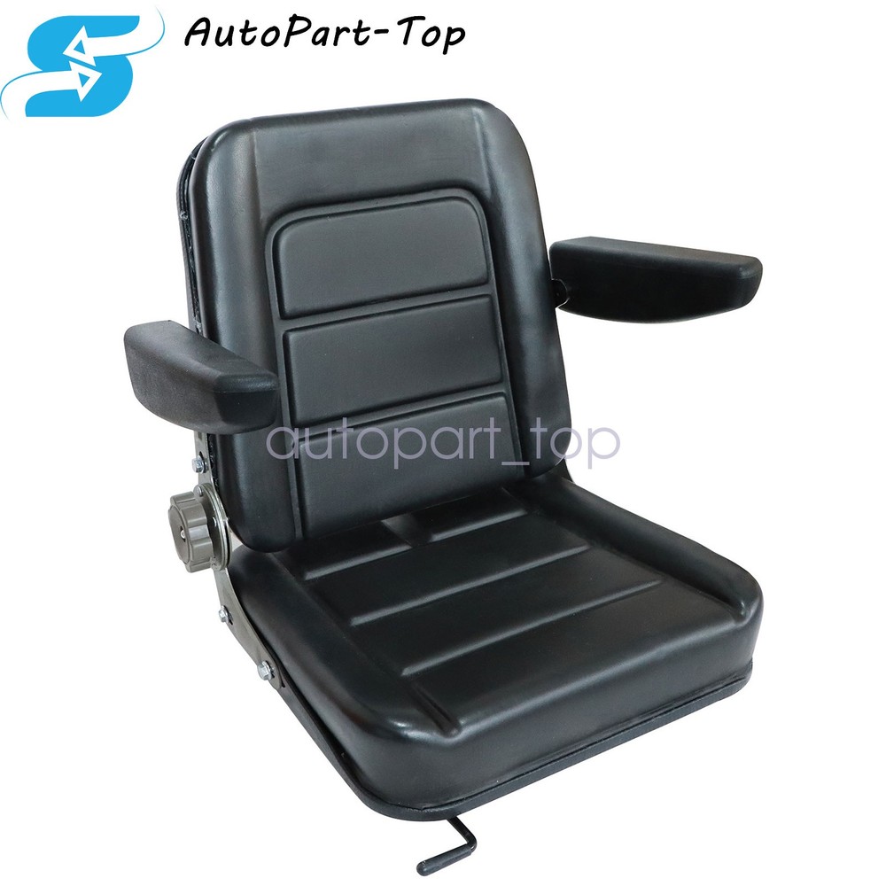 Universal Forklift Riding Lawn Mower Tractor Seat Back Adjustable w/Armrest