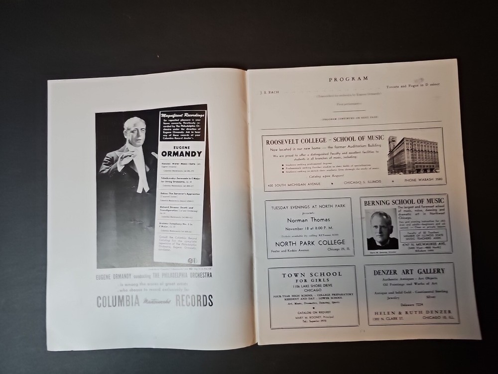 The Philadelphia Orchestra 48th Season 1947-48 Eugene Ormandy Playbill Program