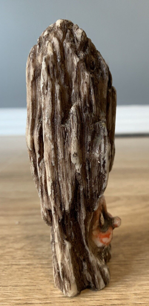 Carved Tree Spirit Face Wax Candle German