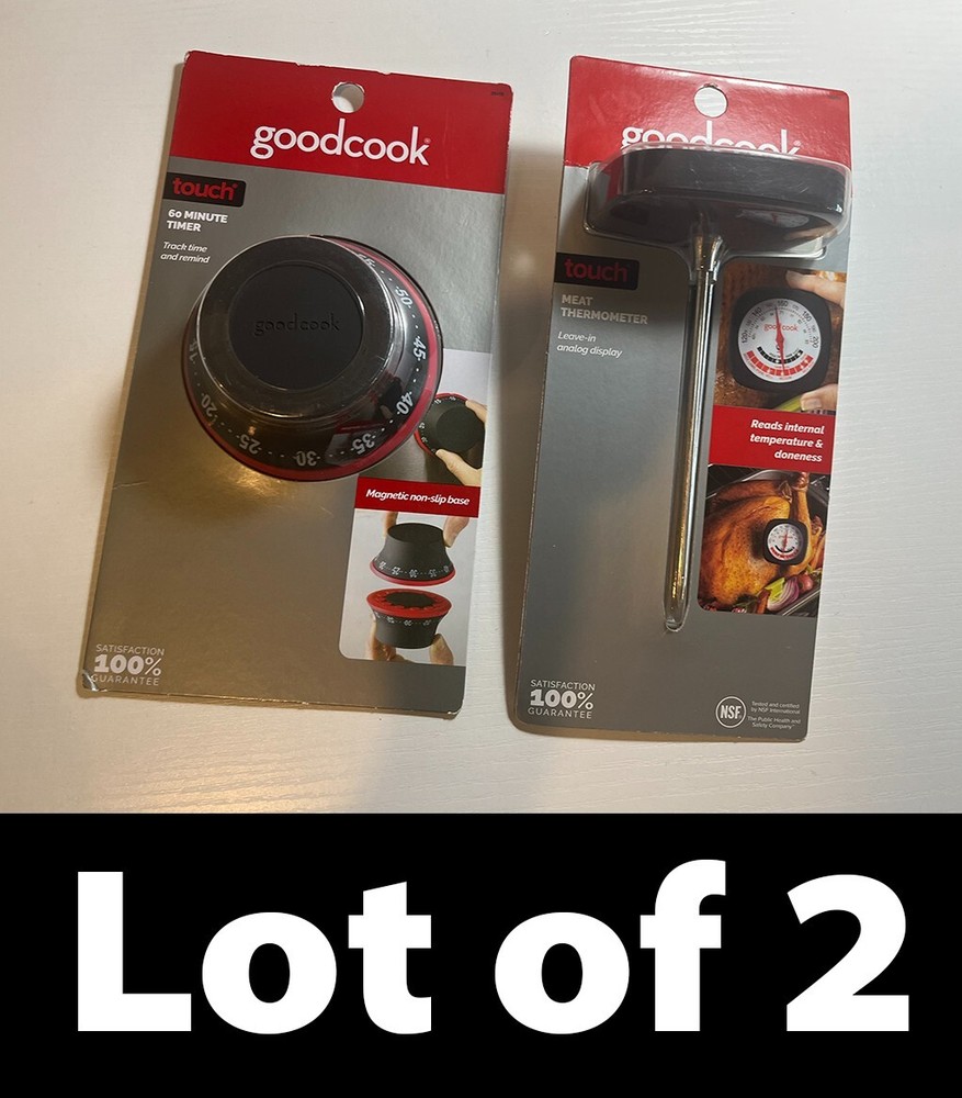 Lot of 2: Goodcook Touch 60 Min Timer / Goodcook Touch Meat Thermometer