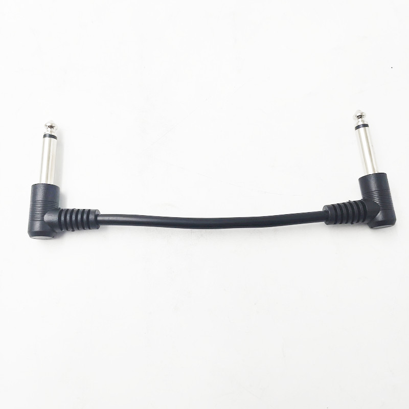 Fits Guitar Instrument Use, 8 Pack 6" 1/4" Black Audio Patch Cables