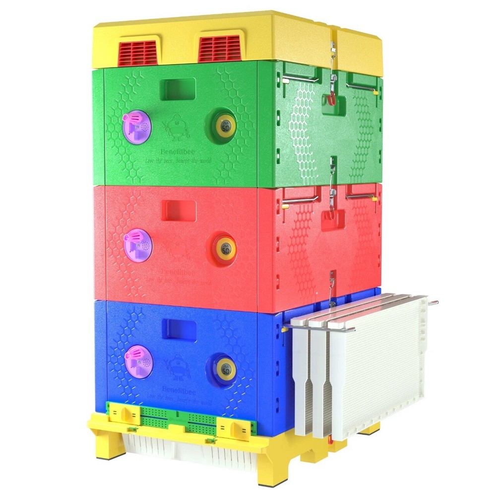 BeeHive Plastic Langstroth Size -  3 layers  INSULATED Plastic Beehive- 3 LAYERS