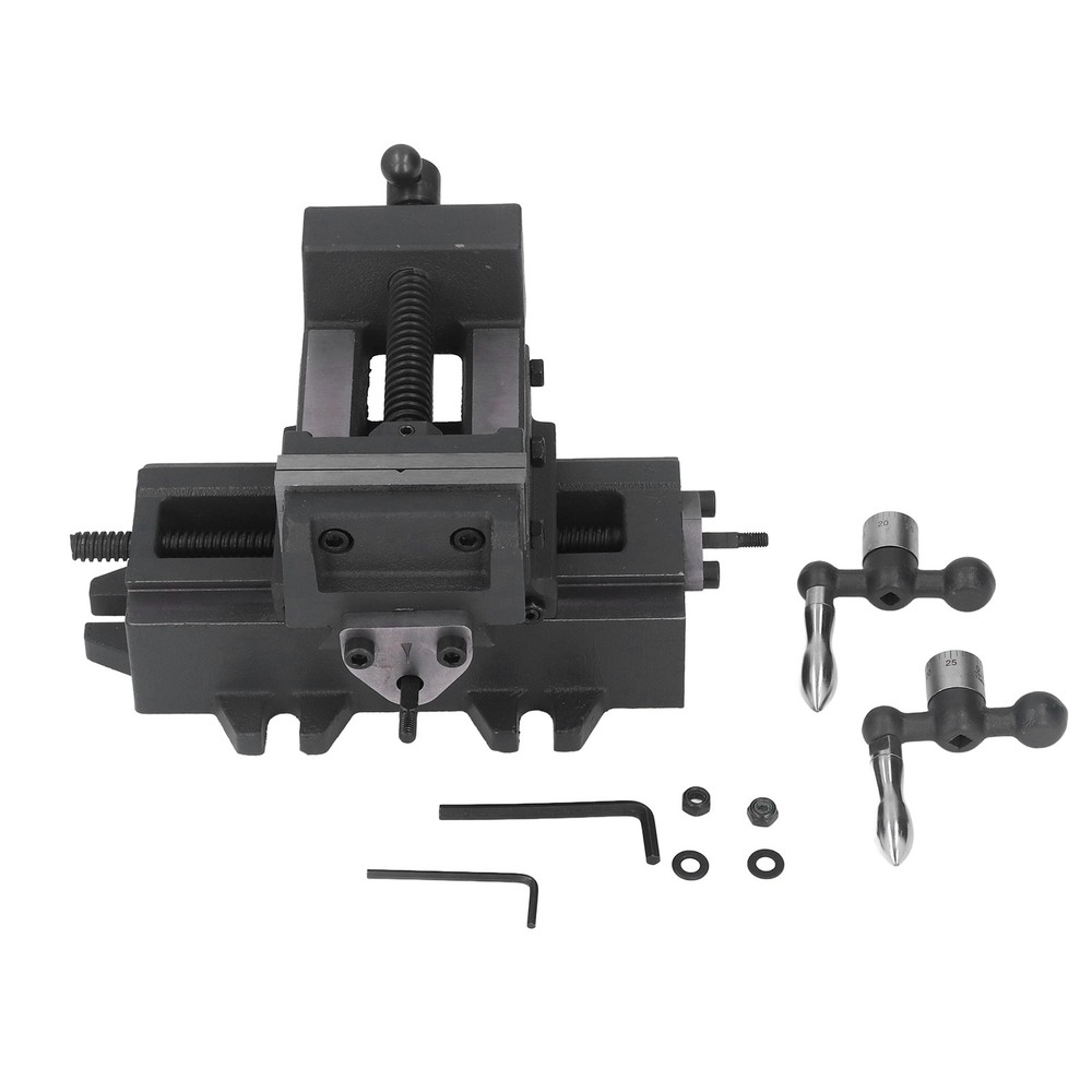 Cross Slide Machine Vise 3in Cast Steel Bench Vise For Milling Drilling New