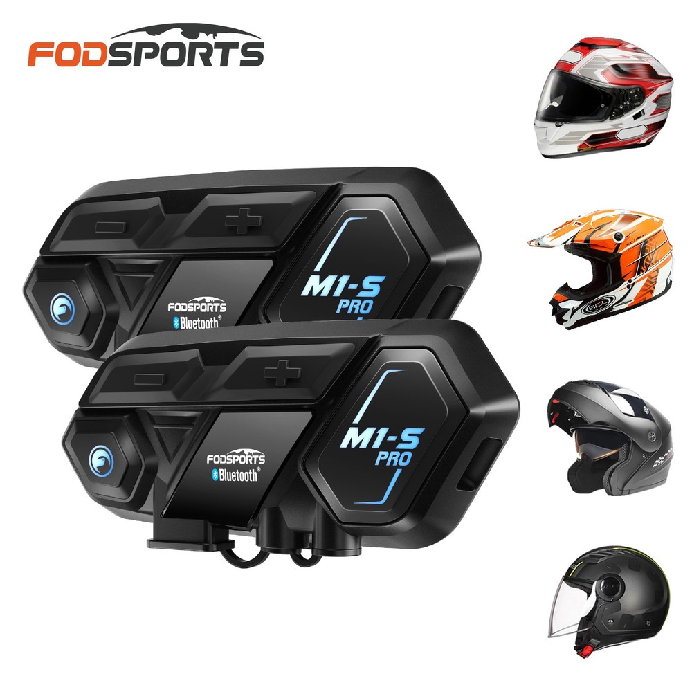 US 1/2/3/4-Pack M1-S PRO Motorcycle Bluetooth Intercom | 10 Riders | 2000m Range
