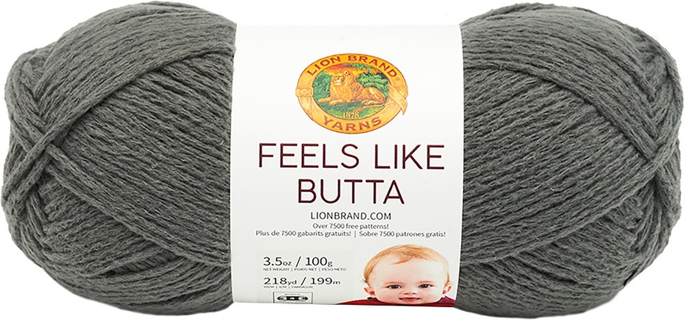3 Pack - Lion Brand Feels Like Butta Yarn-Charcoal - 215-150