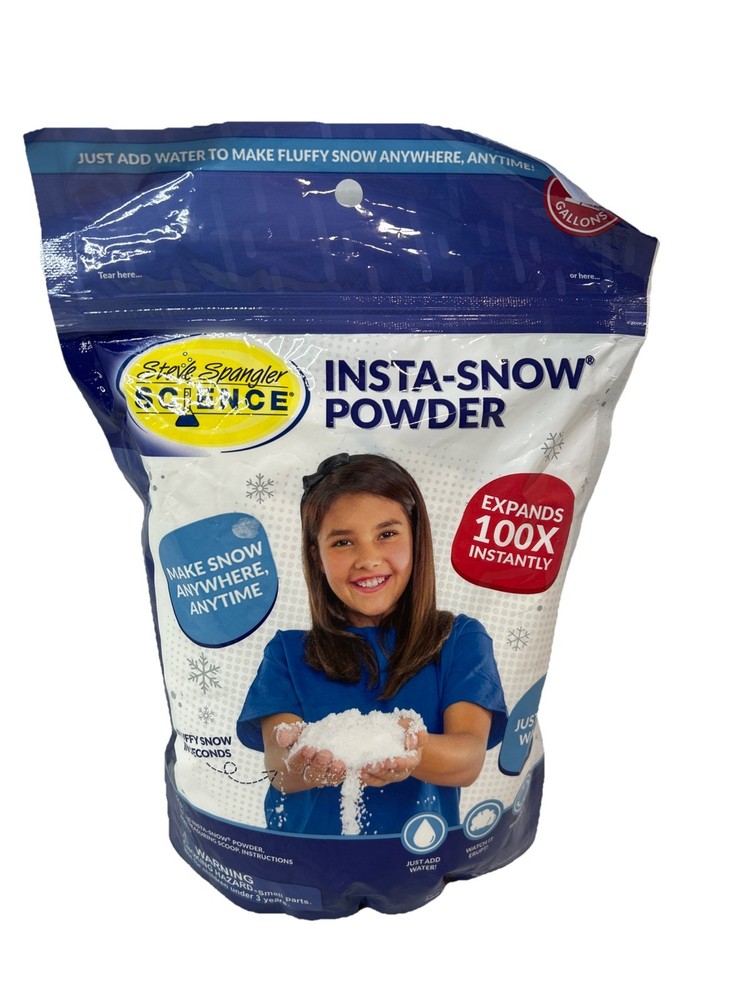 Steve Spangler Science Insta-Snow Reusable Powder STEM Experiments Fun! New!