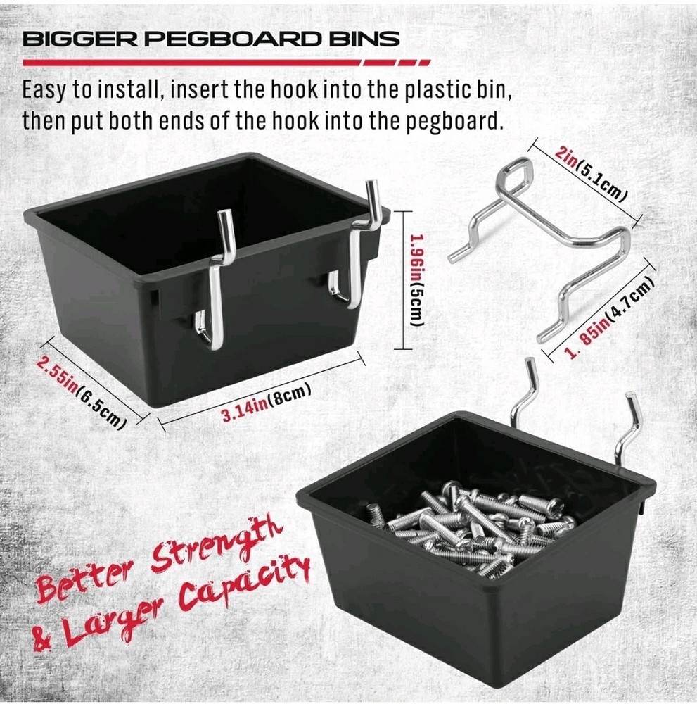 121 Pcs Pegboard Hook Assortment PegBoard Accessories, PegBoard Hooks, Pegboard