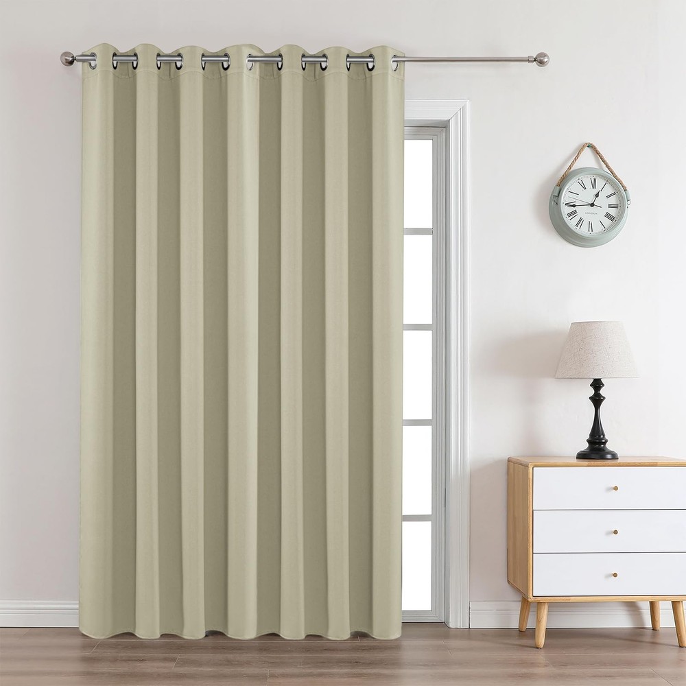Light Beige 70x95 Blackout Curtains 100 Polyester Energy Saving Noise Reducing