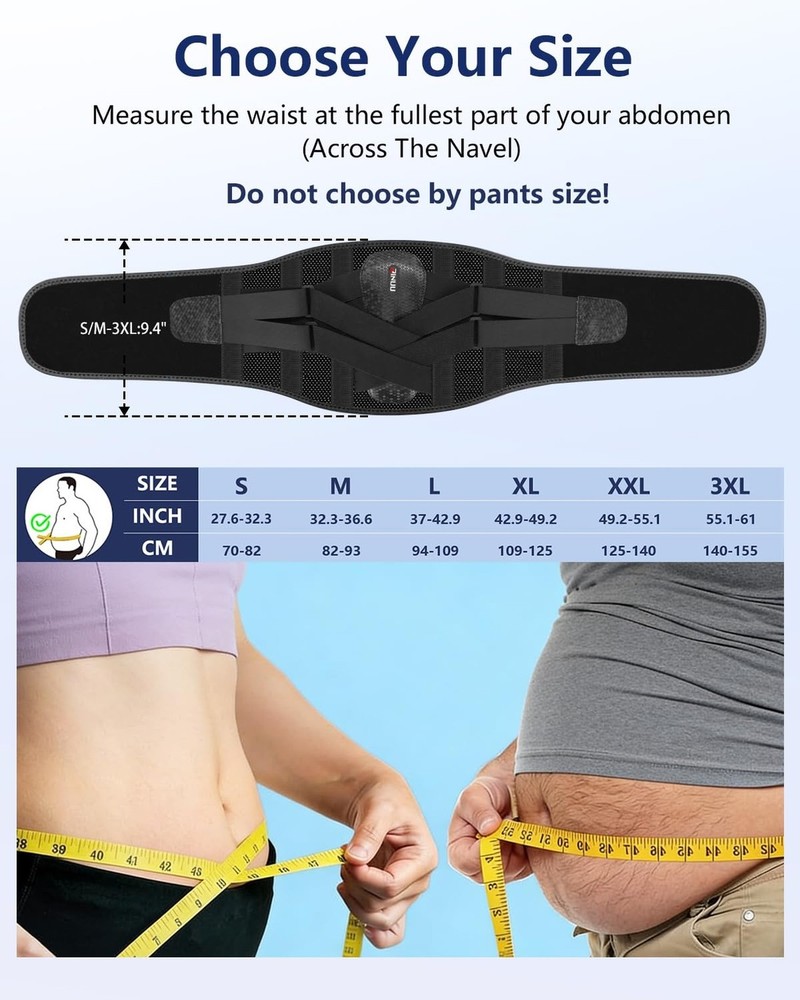 Back Brace for Lower Back Pain Relief with Bionic Support System, 8X Powerful...