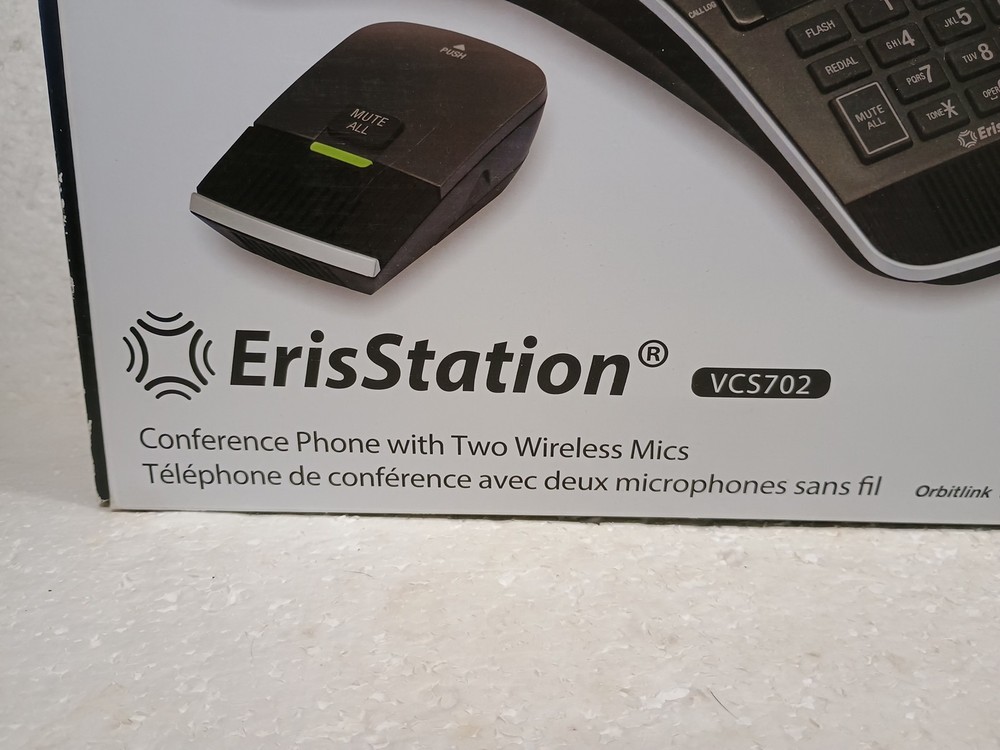 Vtech ErisStation Conference Phone With 2 Mics VCS702 In Box Read Description