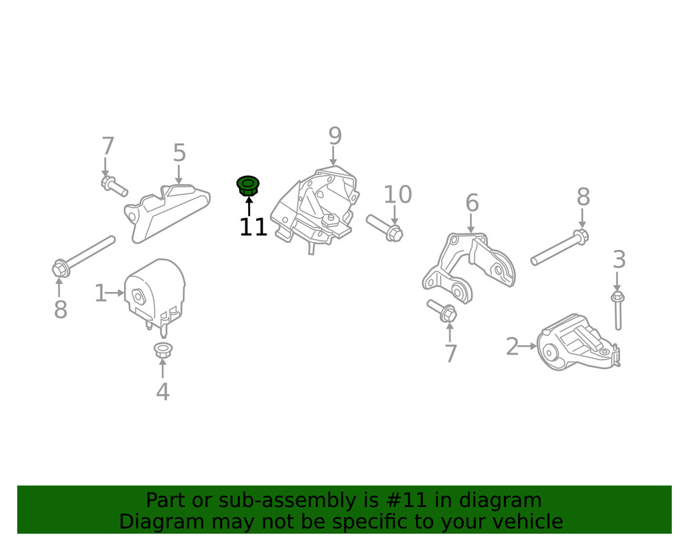 Genuine Ford Automatic Transmission Mount Nut W709771-S440