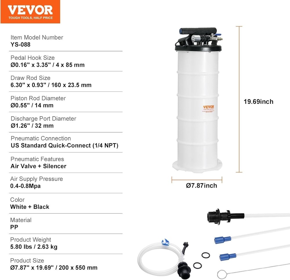 All-in-One 6.5L Oil Extractor with Multiple Tubes for Deep Fluid Extraction