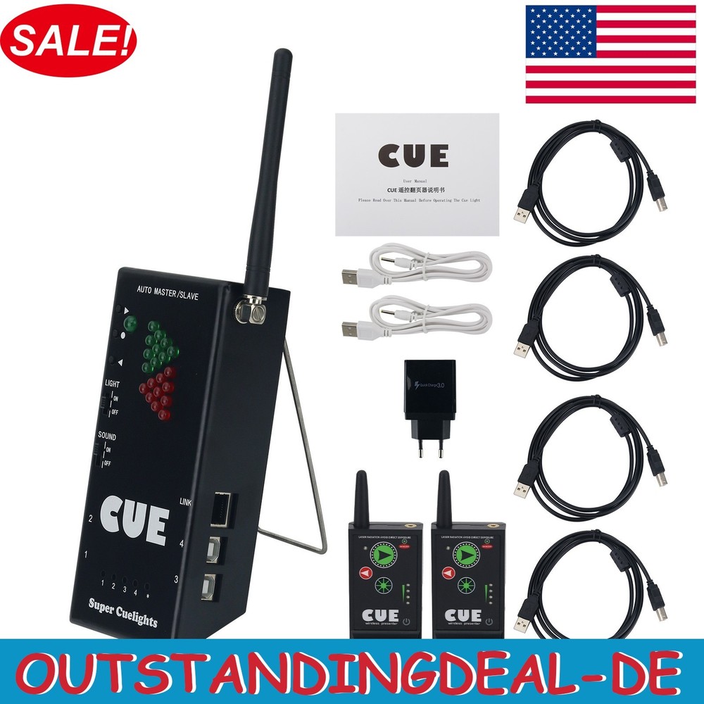 Super Cuelight Presenter 1 RX and 2 Transmitters for PowerPoint Presentation US&