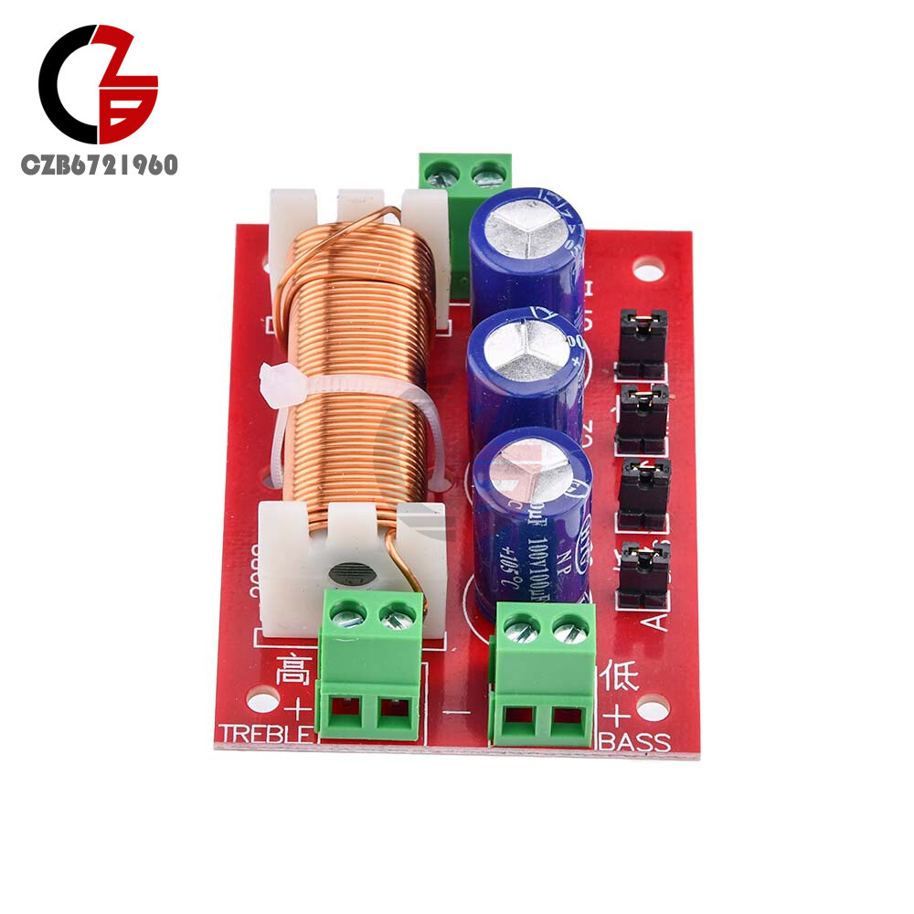 400W Adjustable 2 Way Crossover Filter Universal Audio Speaker Frequency Divider
