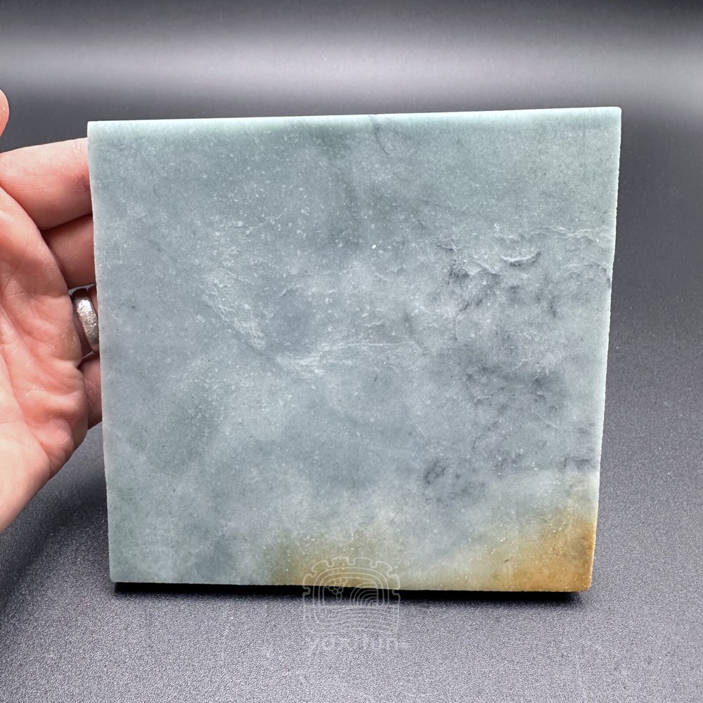Celestial Blue / Manzano Jade Slab Plate Guatemalan Rough Jadeite Carving JSMC02