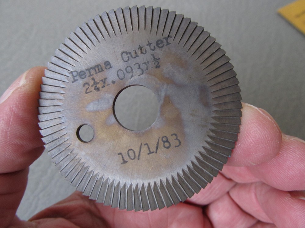 Vintage Cole Key Cutter Wheel Perma 2.1/4x. 093x 1/2