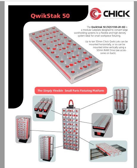 Chick Vise QwikStak 50 Quick Stack Modular Fixture Custom Faceplate