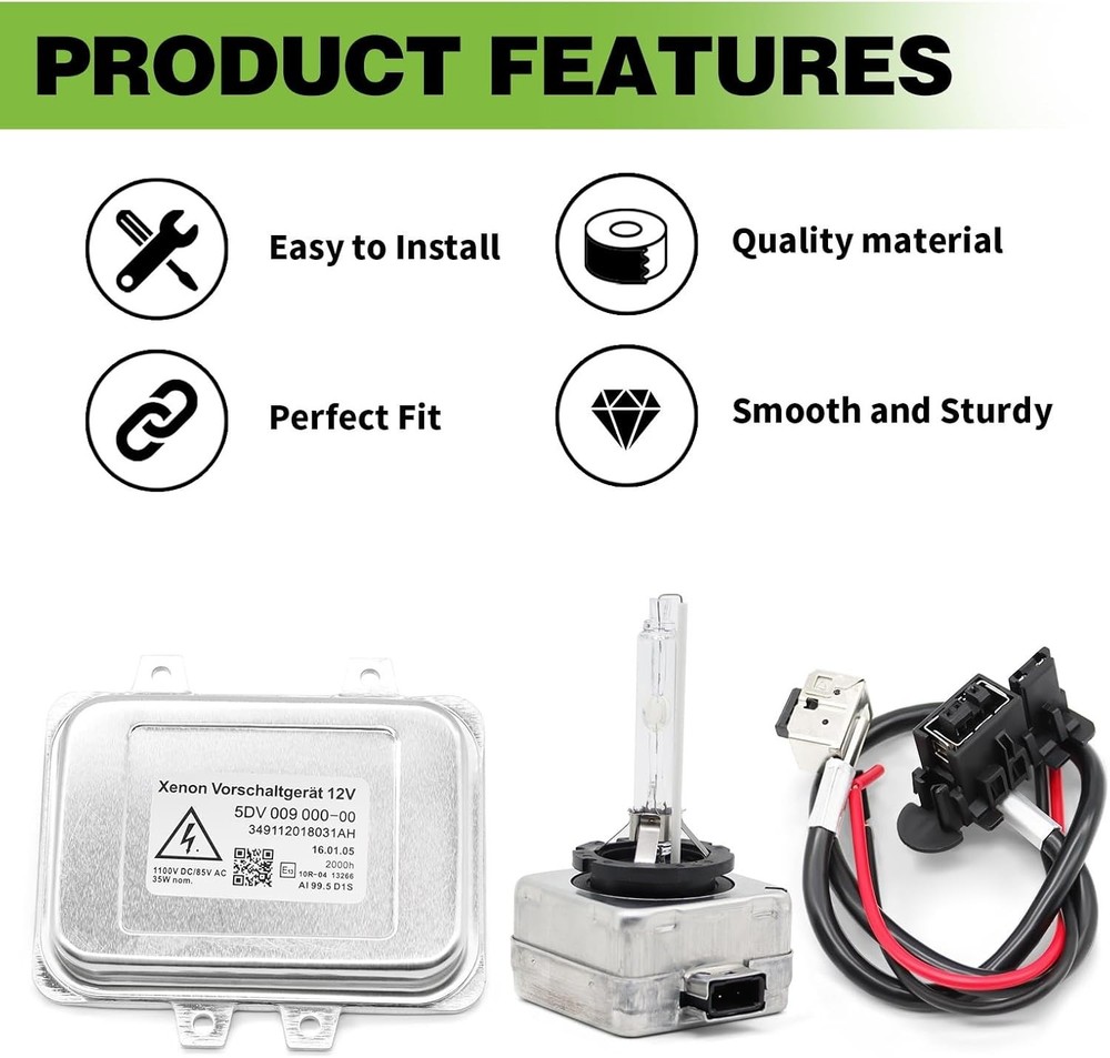 Reliable Xenon Headlight Ballast & Igniter for 12V Vehicles - Multi-Compatible