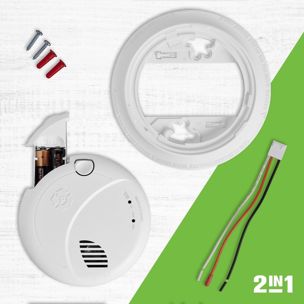 First Alert Combination Smoke & Carbon Monoxide Alarm, Interconnect Hardwire ...