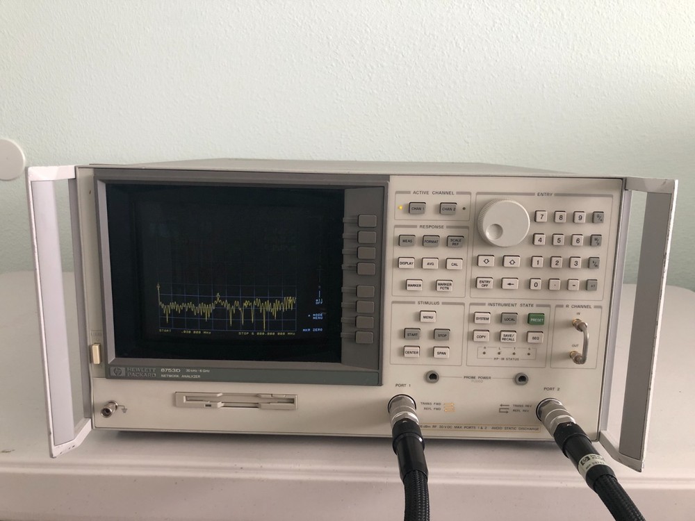 HP/Agilent 8753D 30kHz-6GHz Network Analyzer S-Parameter Test Set Opt:006/010+