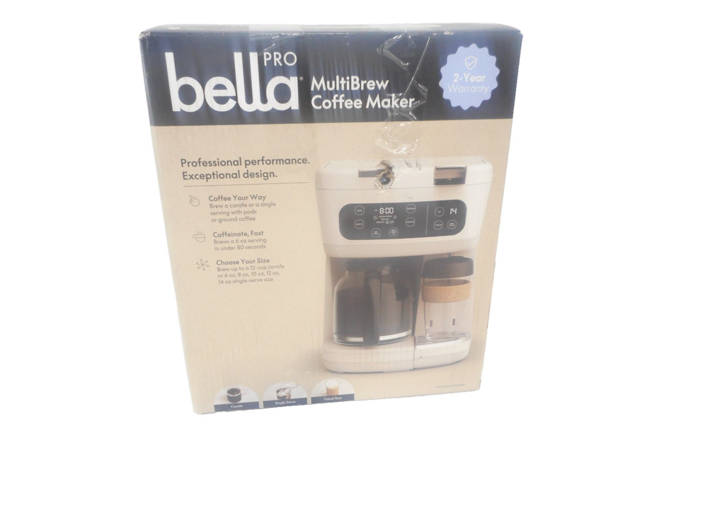 bella PRO - MultiBrew 12-Cup Drip & Single-Serve Coffee Maker - Oatmilk