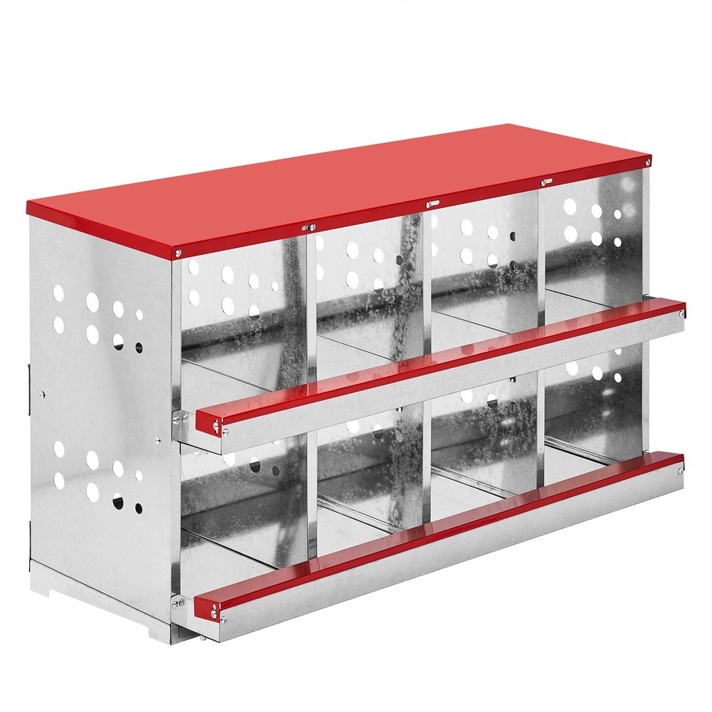 8 Compartment Roll Out Chicken Nesting Box with Basket, Egg Nest Box Chicken Lay