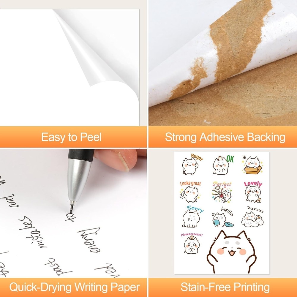 Printable Sticker Paper for Inkjet Printer, 40 Sheets 8.5"x11'' Matte Sticker...