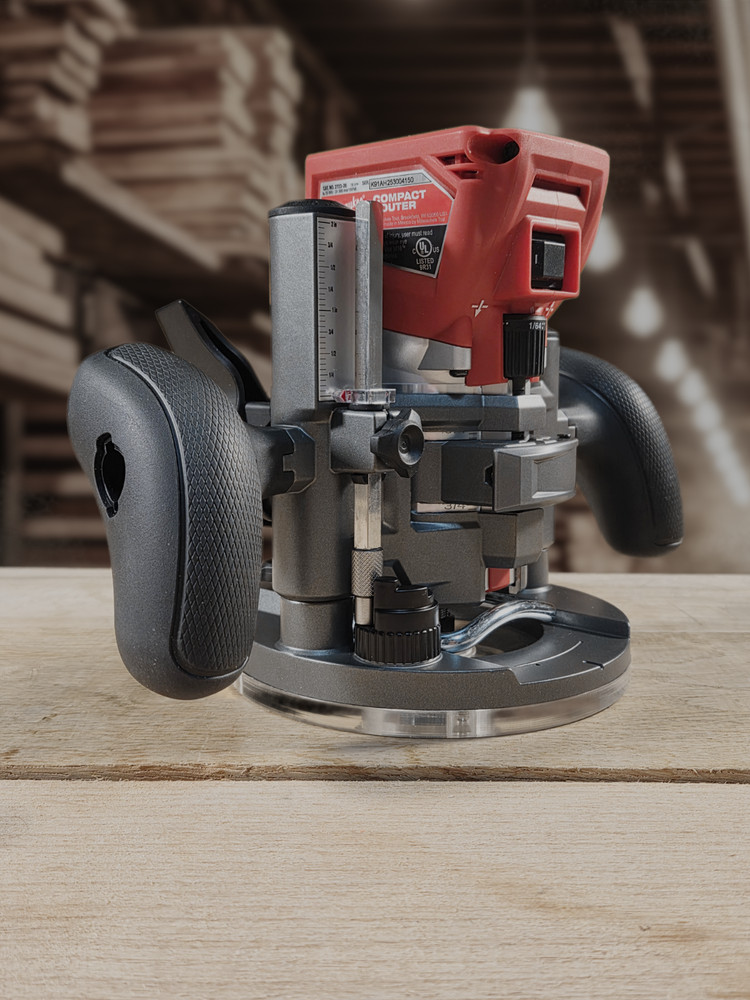3/8″ Thick baseplate for Milwaukee 48-10-5601 base with bushing compatibility.