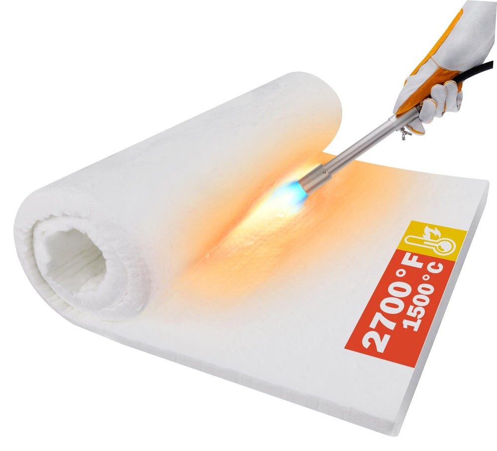 Lyrufexon Ceramic Fiber Insulation, 24"x15.7"x1" Thick, 2600F Fireproof Insul...