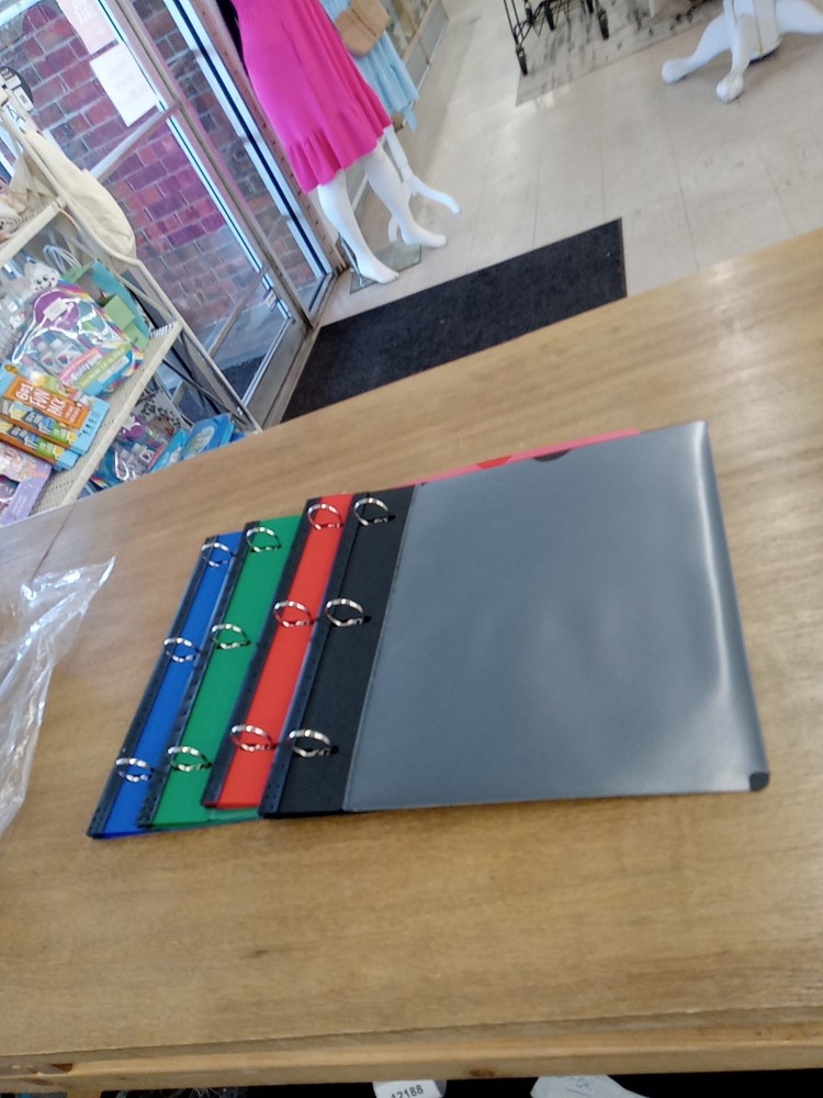 1"telescoping 3ring Binder 4pk,assorted Colors