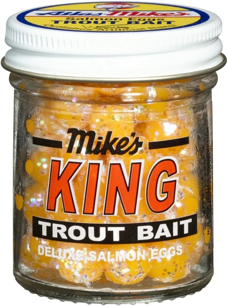 Atlas-Mike's King Glitter Salmon Eggs-Naturally Effective Trout Bait