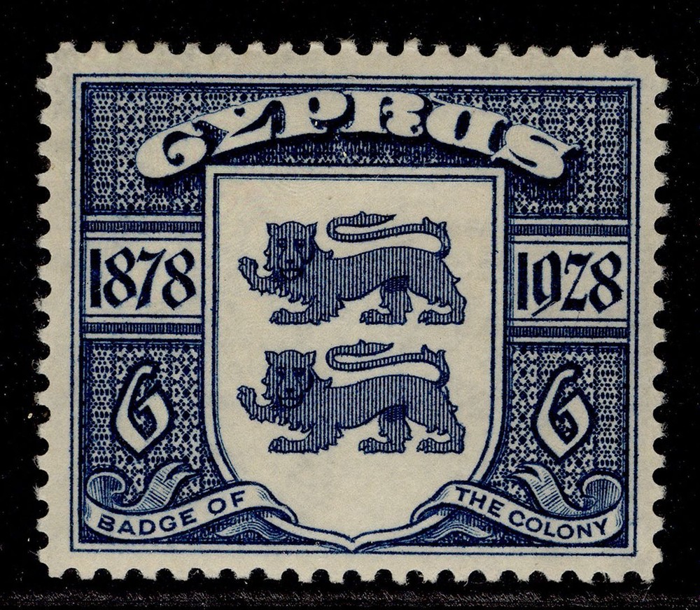 CYPRUS GV SG128, 6pi blue, M MINT. Cat £16.