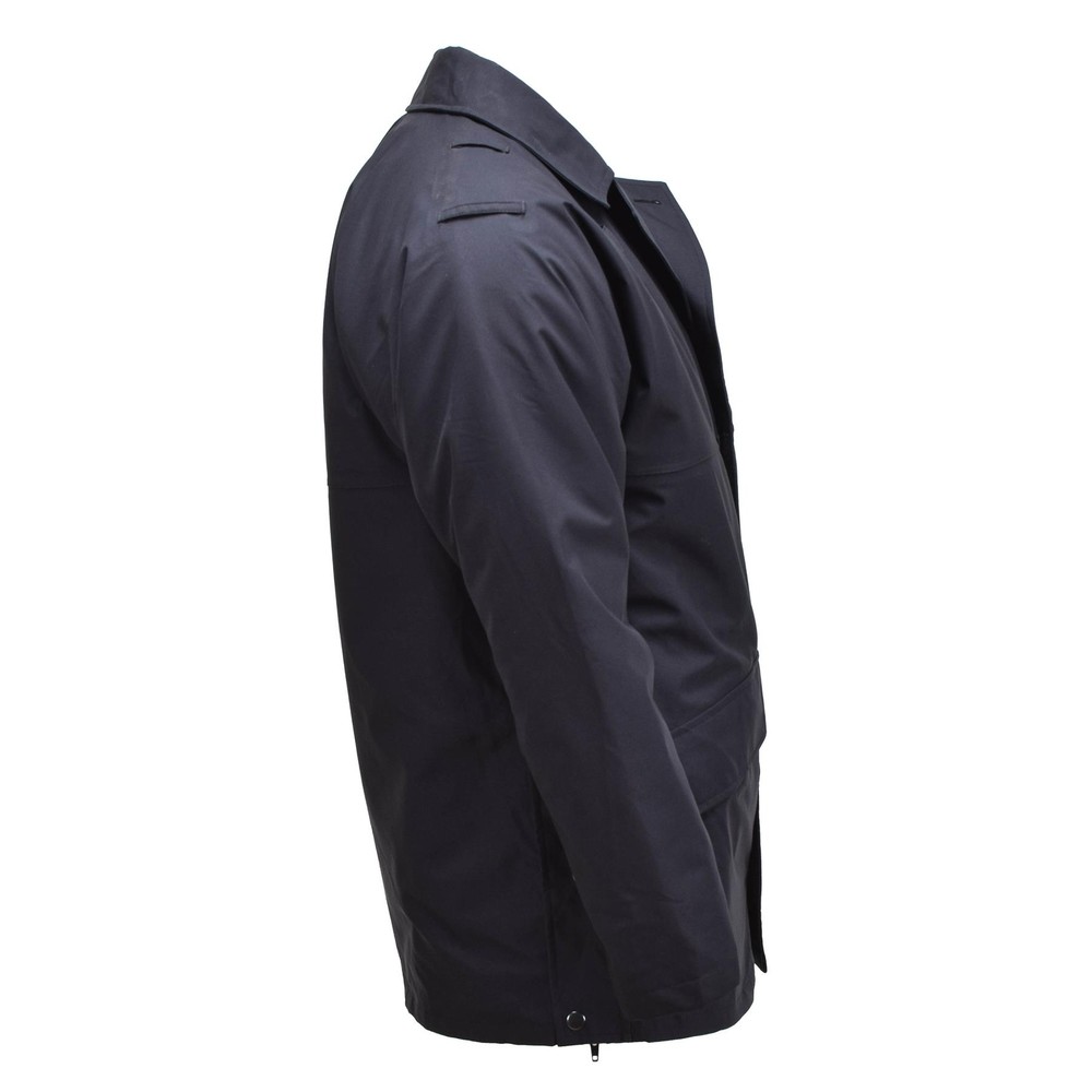 Original British Military rain jacket Police solid black lined waterproof coat