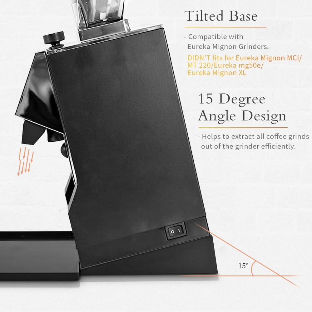 Incline Stand with Tray Compatible with Eureka Mignon Grinder Durable Tilted Ang