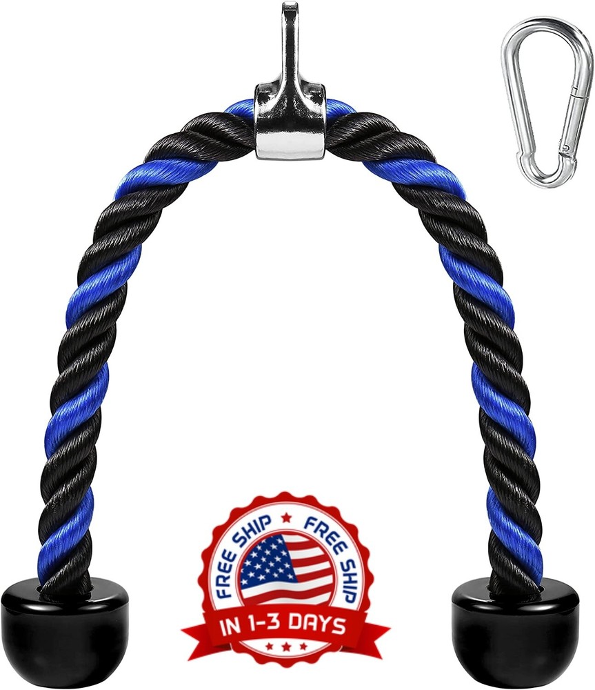 Cuerda Combinada Para Triceps Barra En Forma De V Y Barra Recta Giratoria US NEW